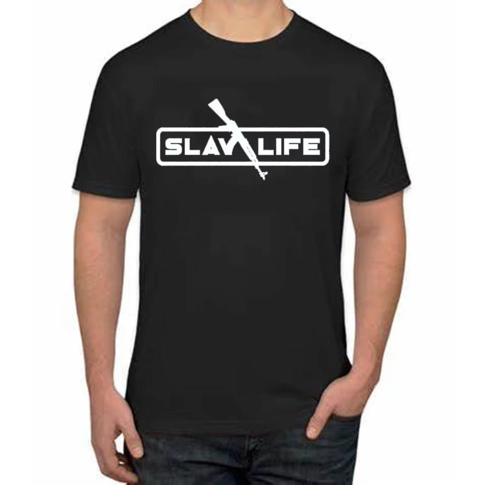 New Fashion Slav Life T-Shirt 100% Cotton O-Neck Summer Short Sleeve Casual Mens T-shirt