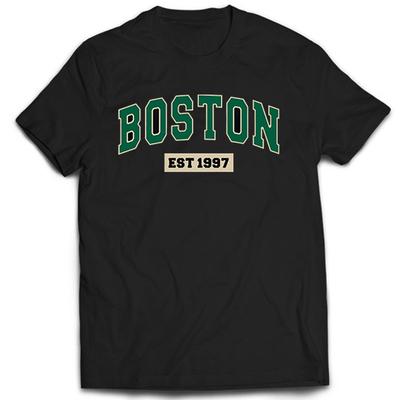 Boston Tričko Léto Stylové Ležérní Harajuku Vintage Potisk Krátký Rukáv Streetwear Univerzální 100% Bavlna Denní O-výstřih Topy