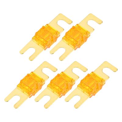 Hihaha Mini ANL Fuse 40A / Car Audio CD Fuse / Durable / 5 Pack Golden Orange