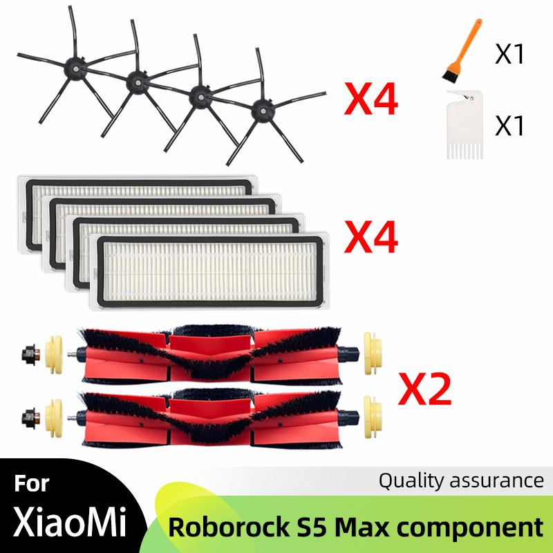 For Xiaomi 1S Roborock S5 S5 Max S6 S6 MaxV S6 Pure E4 E5 Vacuum Cleaner Accessories Main Side Brush Cover HEPA Filter Mop Parts