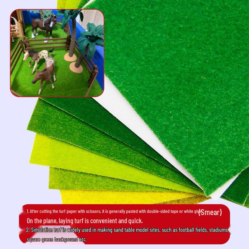 Handmade Architectural Model Turf for Outdoor Lawn and Grassland Models