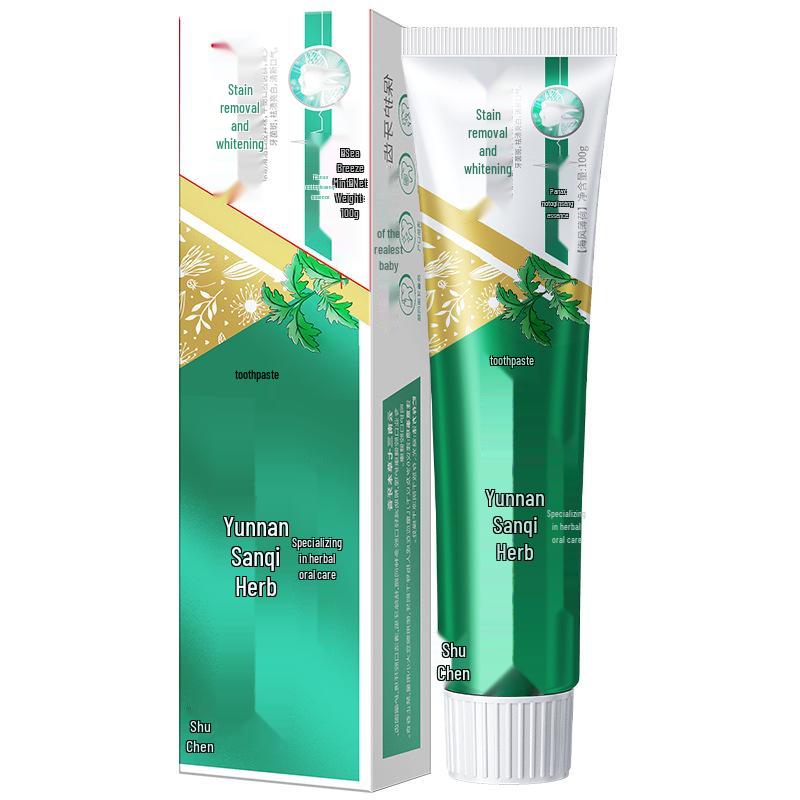 Yunnan Herbal Toothpaste with Sanqi & Baking Soda for Whitening and Fresh Breath