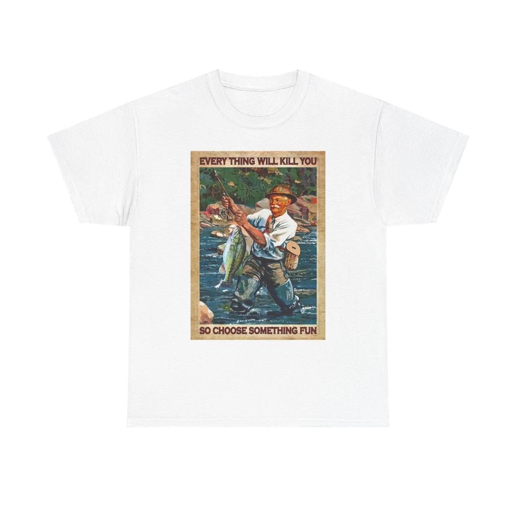 Men's and Women's T-shirts Funny Fishing Graphic