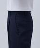 Musinsa Standard Recycled One-Tuck Relaxed Tapered Hidden Banding Crop Slacks [Navy]