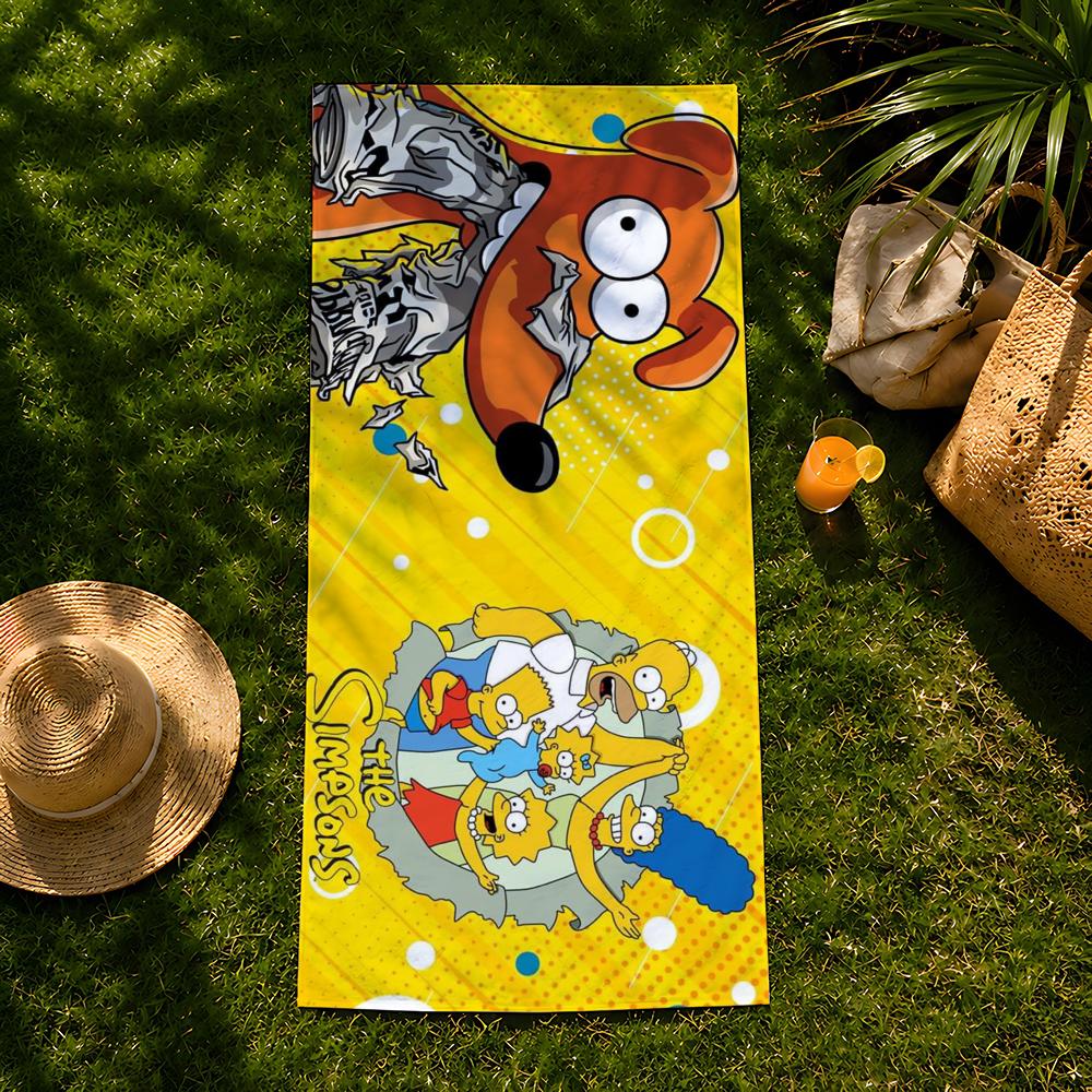 Cartoon T-The S-Simpsons Towel beach towel, quick drying absorbent bath towel for Swim,Gym,Camping,Outdoor