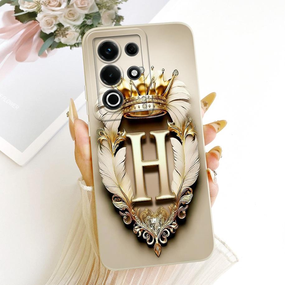 For Itel S25 Ultra Case S686LN Luxury Initial Letter Soft Silicone Shockproof TPU Cover For Itel S25 S685LN Funda S25Ultra Coque