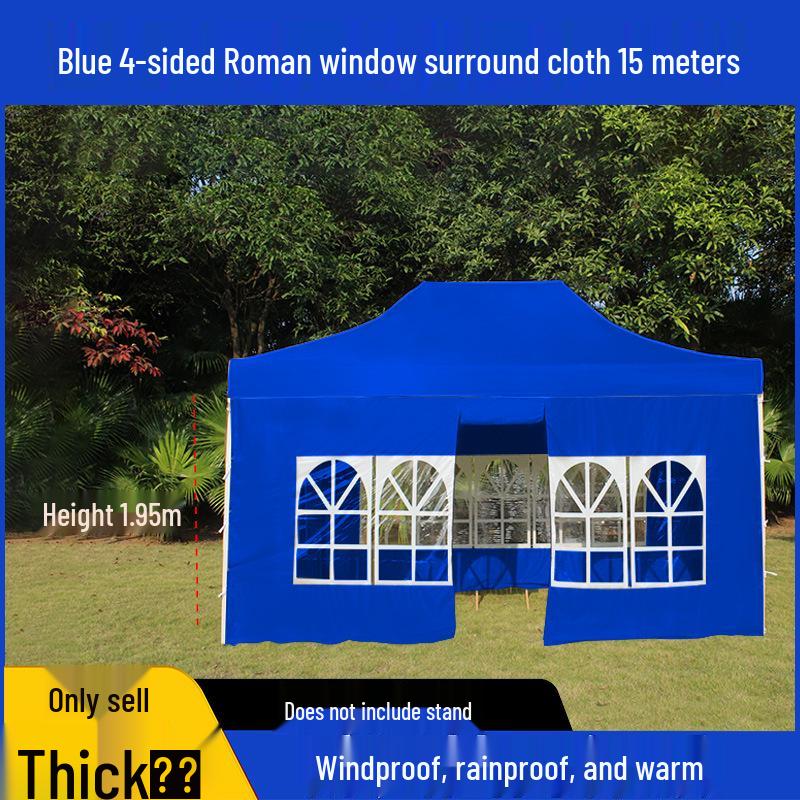 Transparent Tent Side Panel: Windproof & Waterproof Outdoor Canopy Enclosure with Thick Fabric and Durable Edging