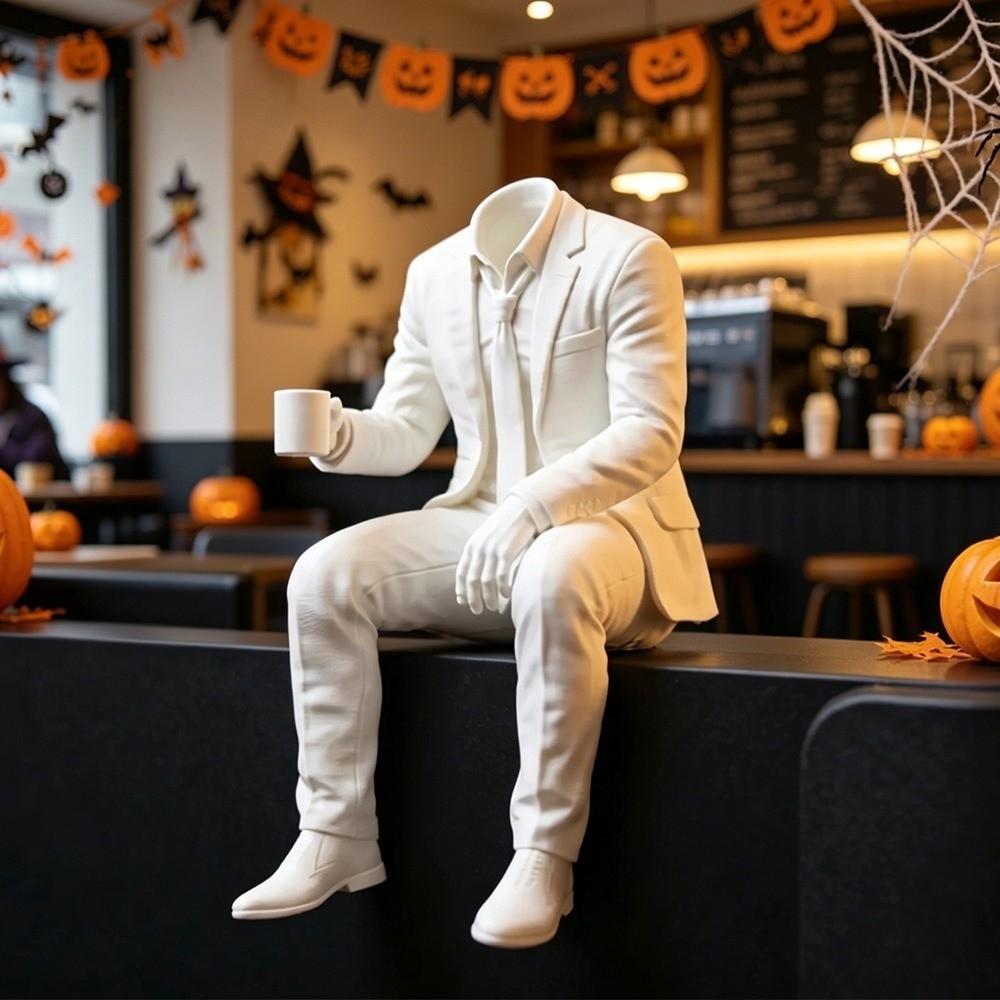 3D Printed Magician Statue Home Decoration Sitting Man Figurine  Bookshelf Decor
