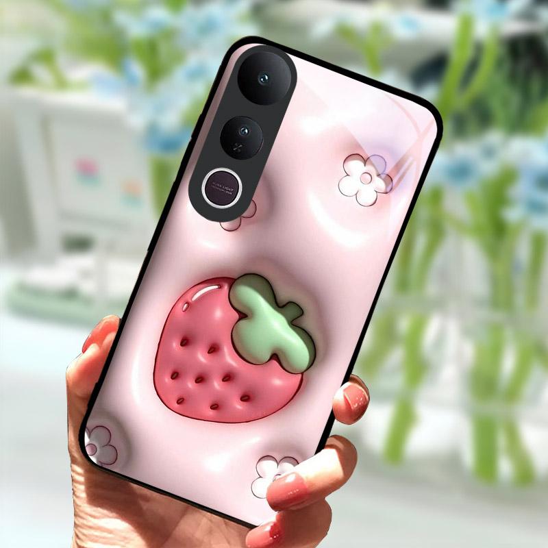 Phone Case For VIVO V50 Lite V50Lite 6.77" Tempered Glass Camera Protection Back Cover Luxury Full Coverage Shockproof Bumper
