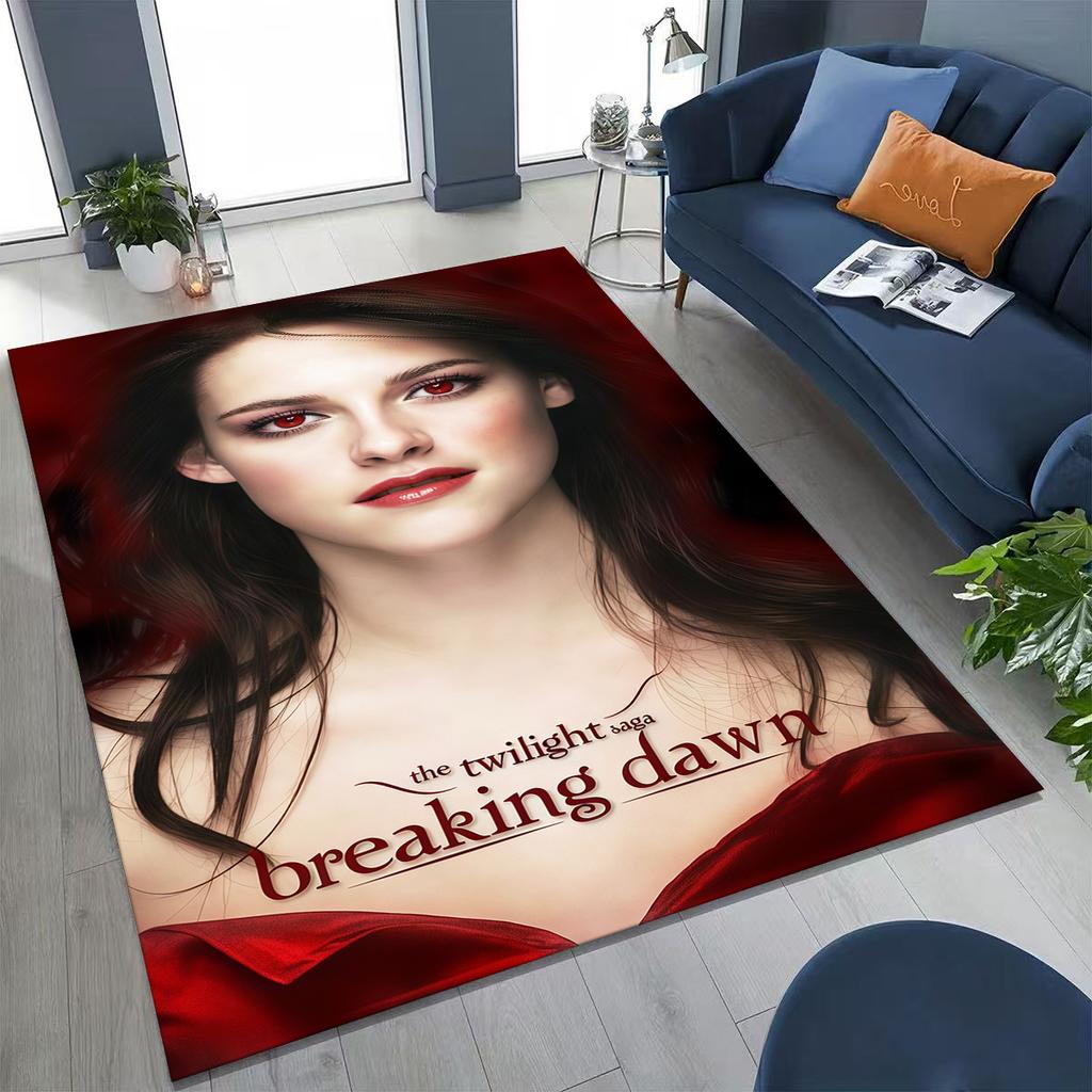 New Twilight Saga Isabella Edward Art Rug for Bedroom Living Room Sofa Home Doormat Decor, Large Kids Non-slip Floor Mat