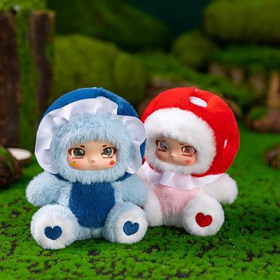 Mushroom Girl Vinyl Plush Toy Cute Fungi Fairy Stuffed Doll Kawaii Creative Gifts Bag Pendant