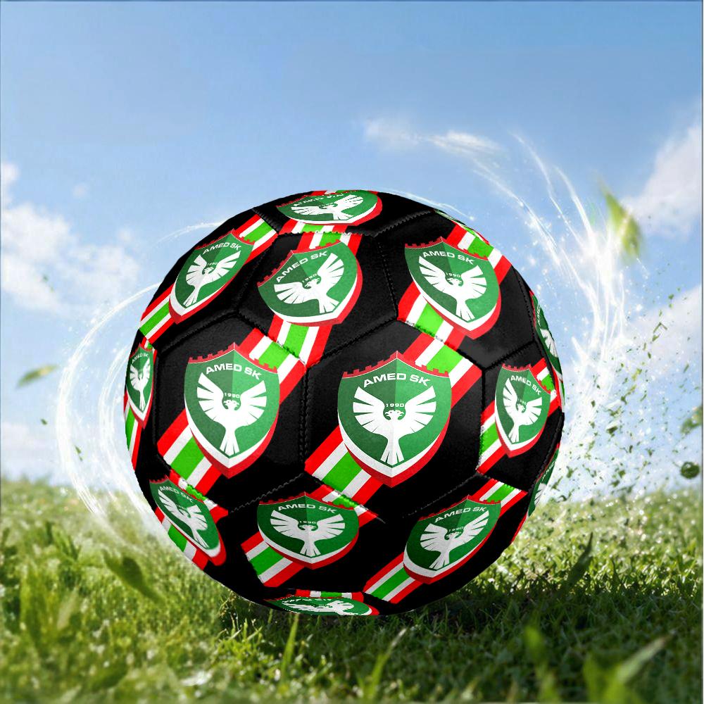 Amed Sk Crest Design Size 5 Soccer Ball,Indoor/Outdoor Suitable for Training Matches Tournaments Practice Games Perfect Gift for Fan