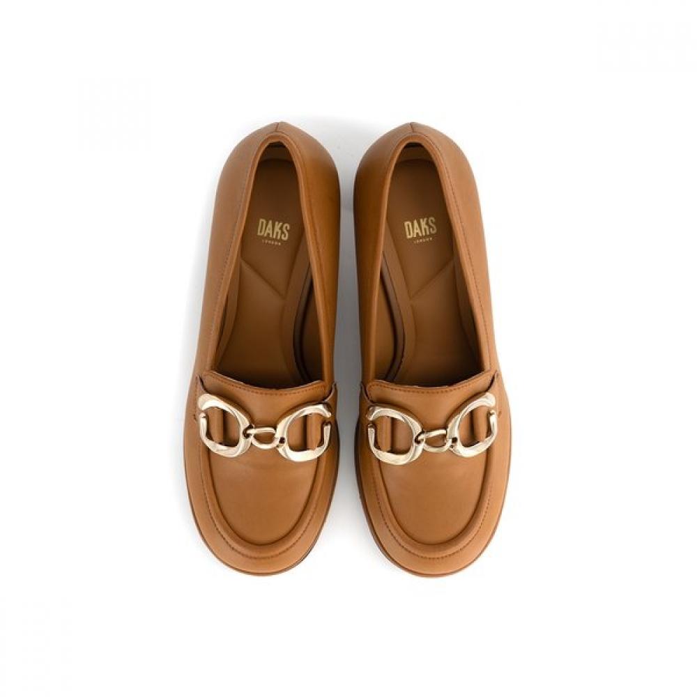 Daks Women S ShoeS 5cm Round Toe Buckle Loafer Dlf515ka34  Camel 