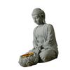 Buddhas Stone Figurine Sculpture with Tealight Slot Incenses Holder Spiritual Decors Meditation Statue Desktop Ornament