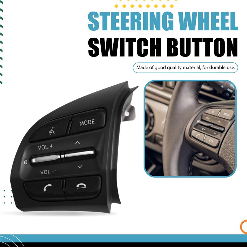 Durable-Steering Wheel Switch Button Radio Cruise Control Switch Button For Hyundai I10 I30 Veloster Kona Left 96710-J9030