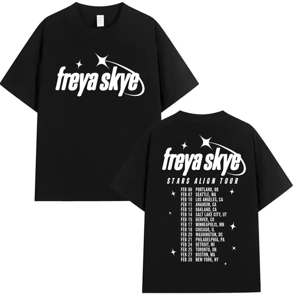 Freya Skye Starlight Shine Tour 2025 Concert Graphic Tee UK Pop Singer Unisex Vintage Crewneck Oversized 100 Cotton Tshirts