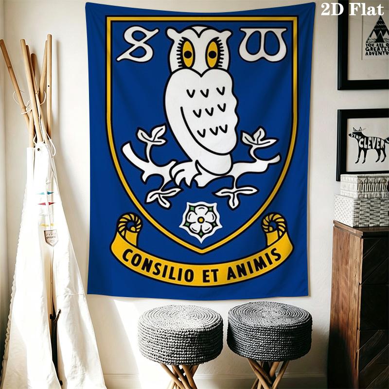 Sheffield Wednesday FC Owl Pattern Home Decor Tapestry, Wall Hanging, Decorative RV Wall Cloth.XGT0914542