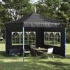 Party Tent Side Walls 2 Pieces with Windows PE Anthracite