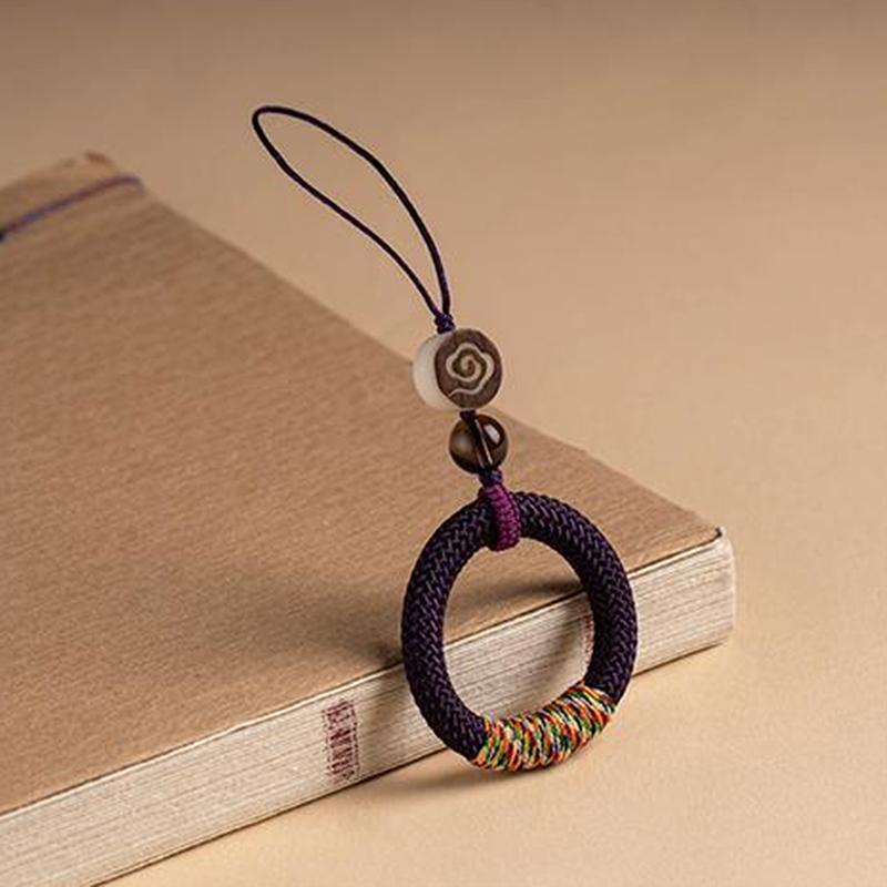 

Шарм на запястье для телефона в китайском стиле, ремешок, брелок для пальца для мобильного телефона, ручной работы, с кольцом-пряжкой, подвеска с облачным узором