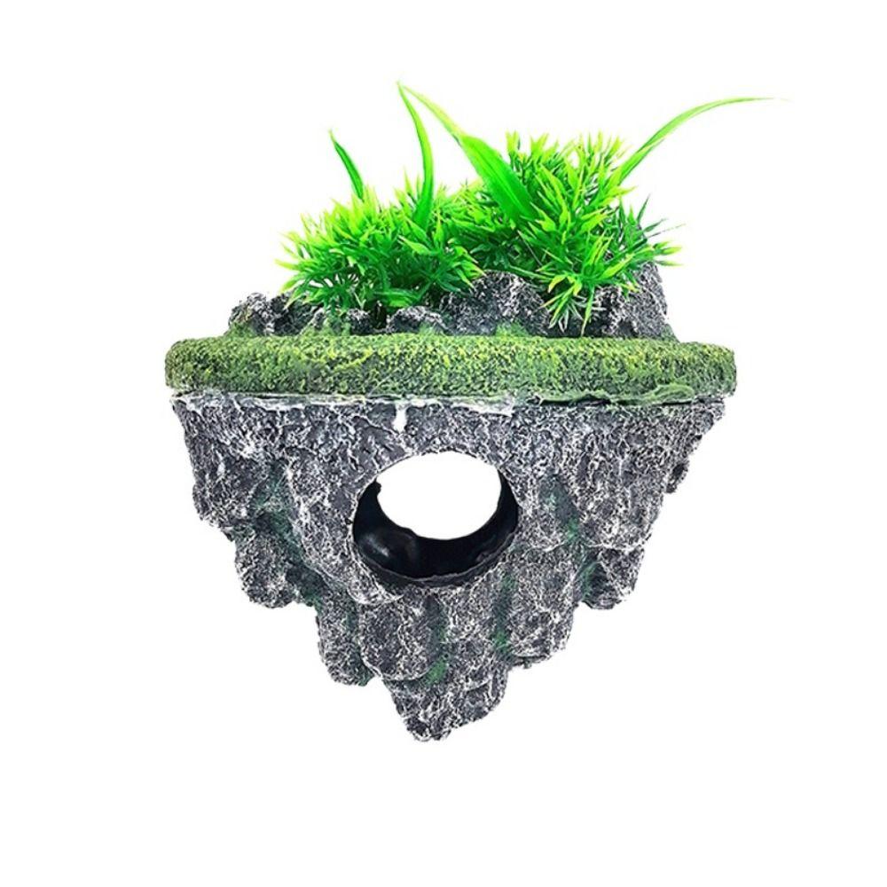 

Пенопластовый хлопок Плавающий остров Украшение Имитация Подвесной Искусственный камень Аквариум L