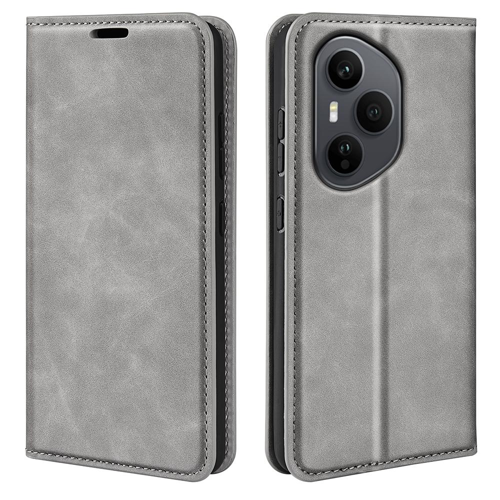 

Для Honor 400 5G (Глобальный) Чехол Кожаный Тактильный Кошелек Чехол для Телефона Grey