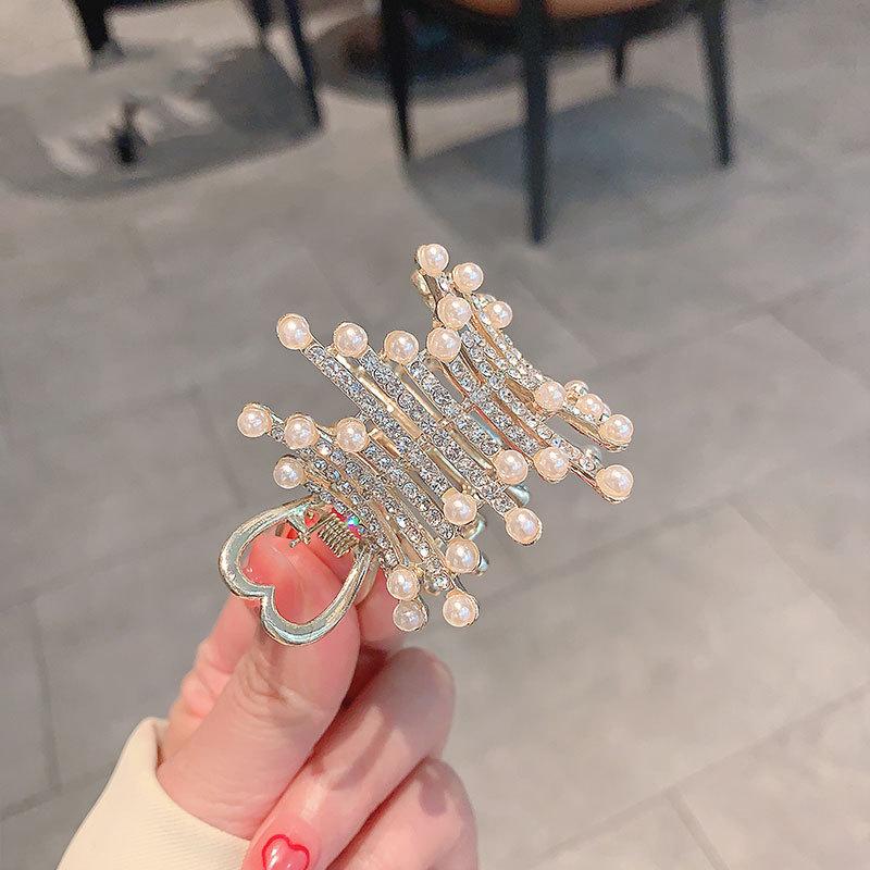 Hoher Pferdeschwanz Perle Schmetterling Haarnadel Klemme