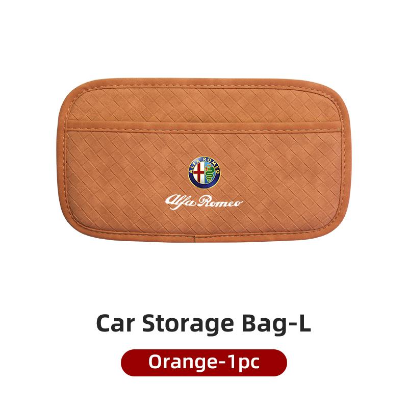 TKJLP1 Plaid Self-Adhesive Storage Hanging Bag For Alfa Romeo Giulietta 159 147 156 166 Mito Giulia GT Stelvio Tonale