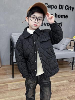 2024 Winter Boys' Quilted Jacket: Thick, Warm Fashion for Kids