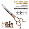 6.5" Meideng-Style Half-Gold Fishbone Pet Grooming Thinning Shears