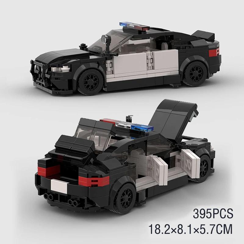 City MOC Speed Rally Sport Racing Vehicle Police Cars Classical Model Building Blocks Super Race Brick Technical Christmas Gift