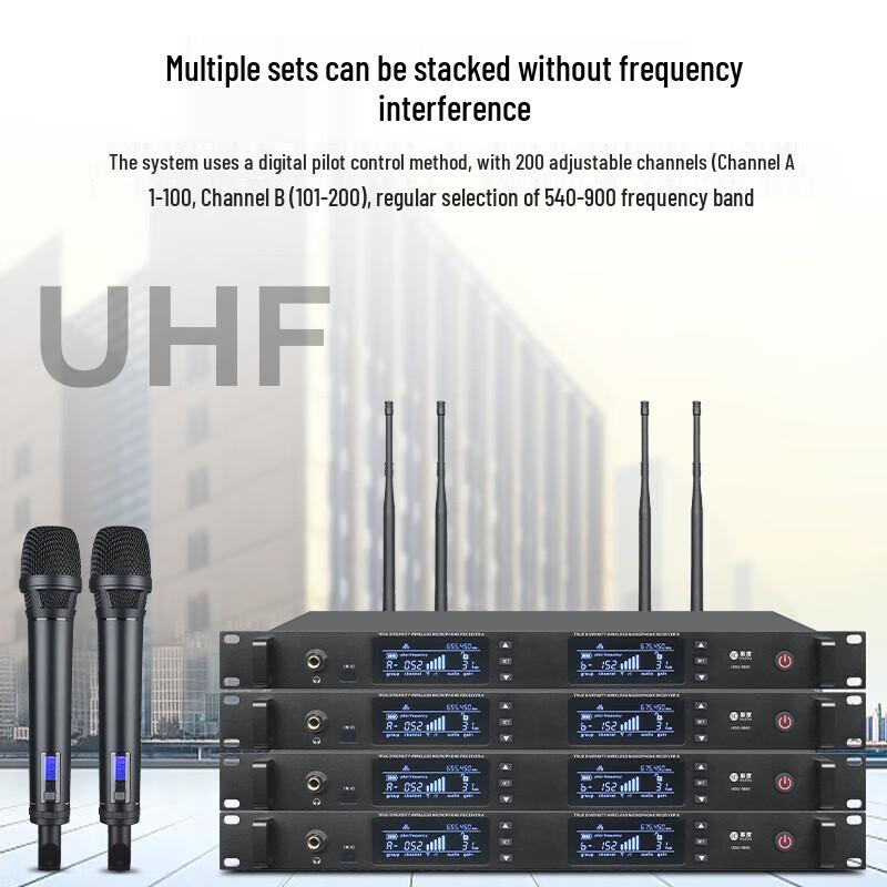 Huido HDQ-6603 Professional True Diversity Wireless Lavalier Microphone System (CN version)