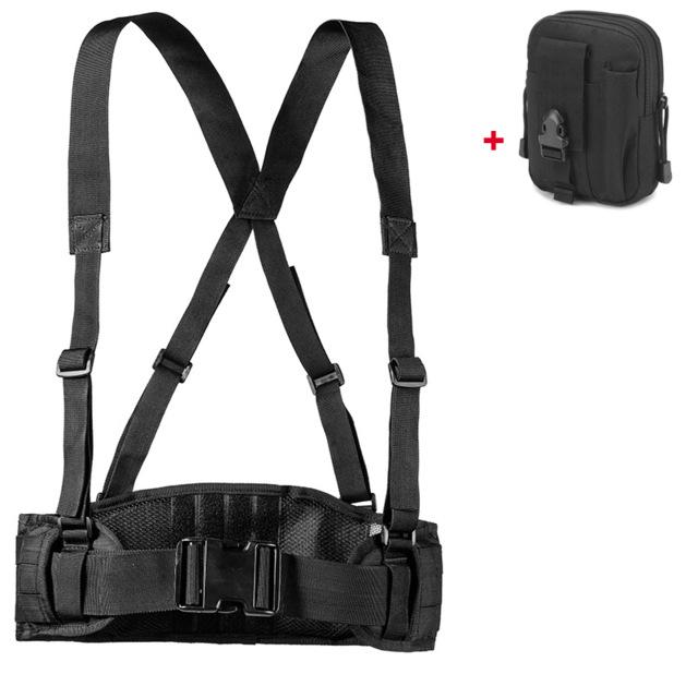 Army Military Tactical Molle Belt Special 1000D Nylon Paintball Battle Convenient Combat Girdle H-shaped Adjustable Soft Padded