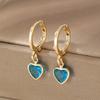 Pinkdudu Colorful Heart Crystal Ear Cuffs Sweet Edgy Stackable Earrings for Everyday Layering PD1357