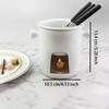 Garnek do fondue czekoladowego Naczynia do gotowania sera Roztapiacz do przekąsek Porcelana Roztapiacz do serwowania