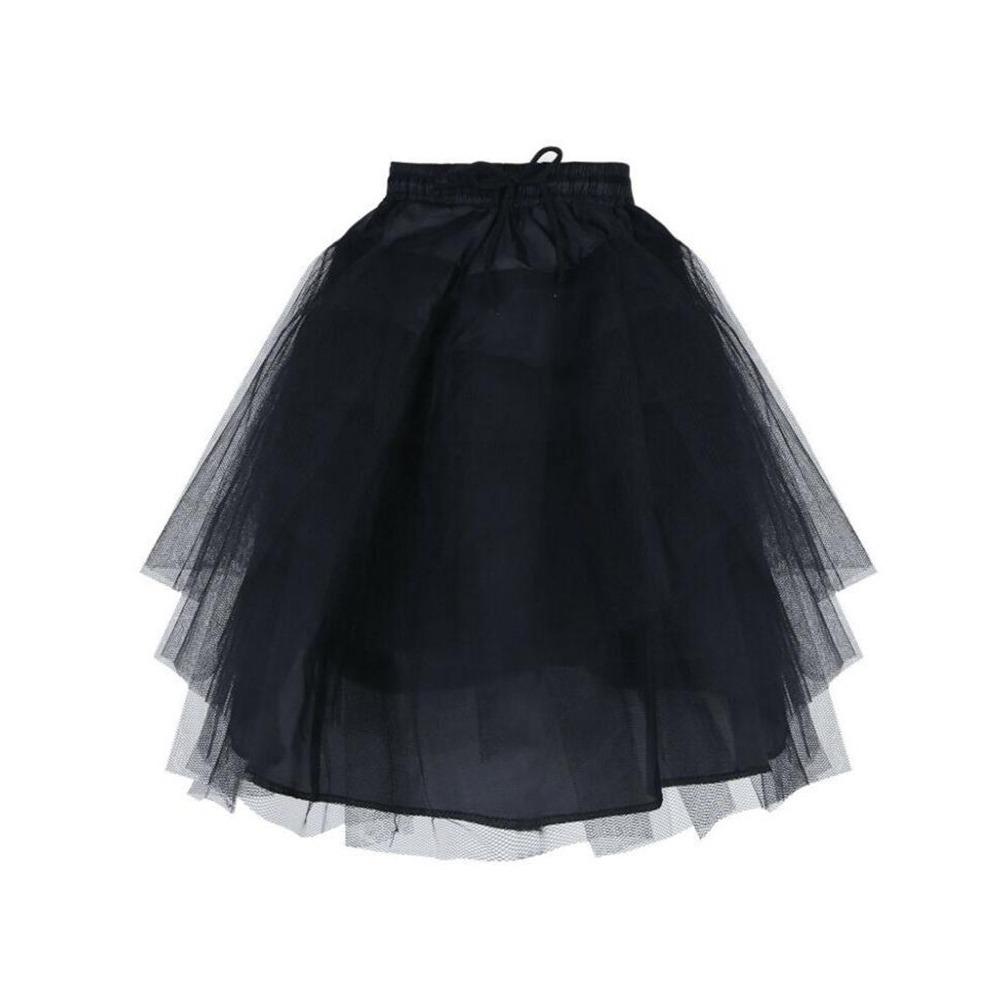

Without hoop Petticoat Short Crinoline Skirt Fashion Ball Gown Petticoats чорний