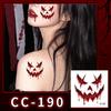 Nuovi Tatuaggi Impermeabili di Halloween Horror Cicatrice Faccia - Adesivi Trucco Opachi per Feste Festival