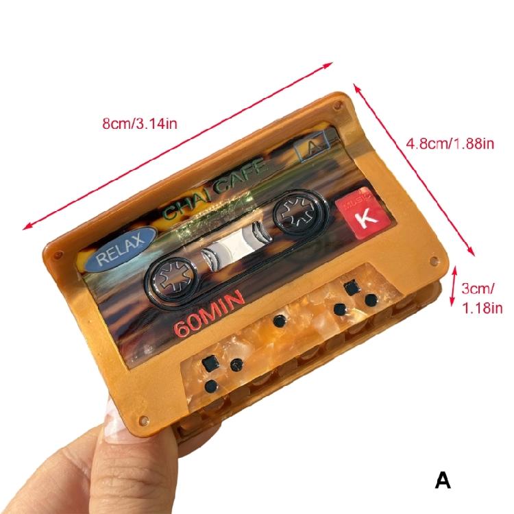 Acetate Hair Clip With Cartoon Tape Piano Design Musical Note Cassette Style For Trendy Women