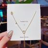 Korean 18K Gold Titanium Steel Women's Clavicle Necklace - Versatile, High-End, Non-Fading Temperament Choker.