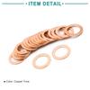ACROPIX Car Sealing Gasket Ring Crush Washer Flat 13mm Inner Diameter Coppertone 20pcs