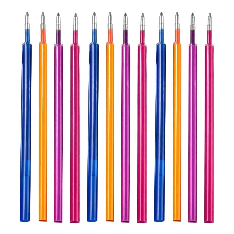 12 Stück Gel-Tintenminen Bunte Gelstiftminen Löschbare Stiftminen Büro- und Schulbedarf für Journaling