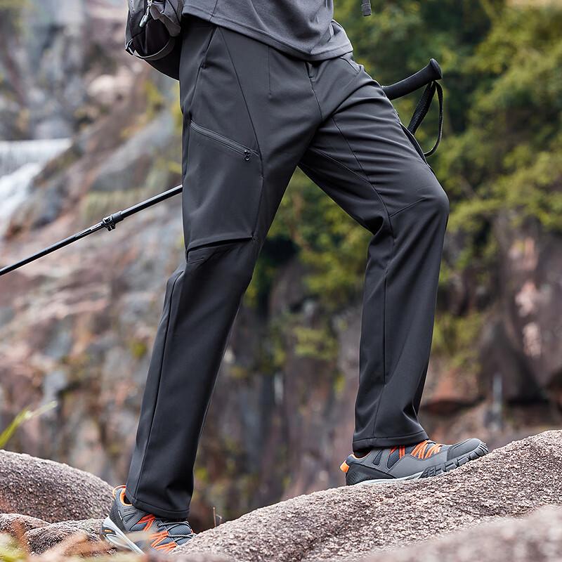 FAPAI Pánské fleecem podšité cargo kalhoty s rovnými nohavicemi