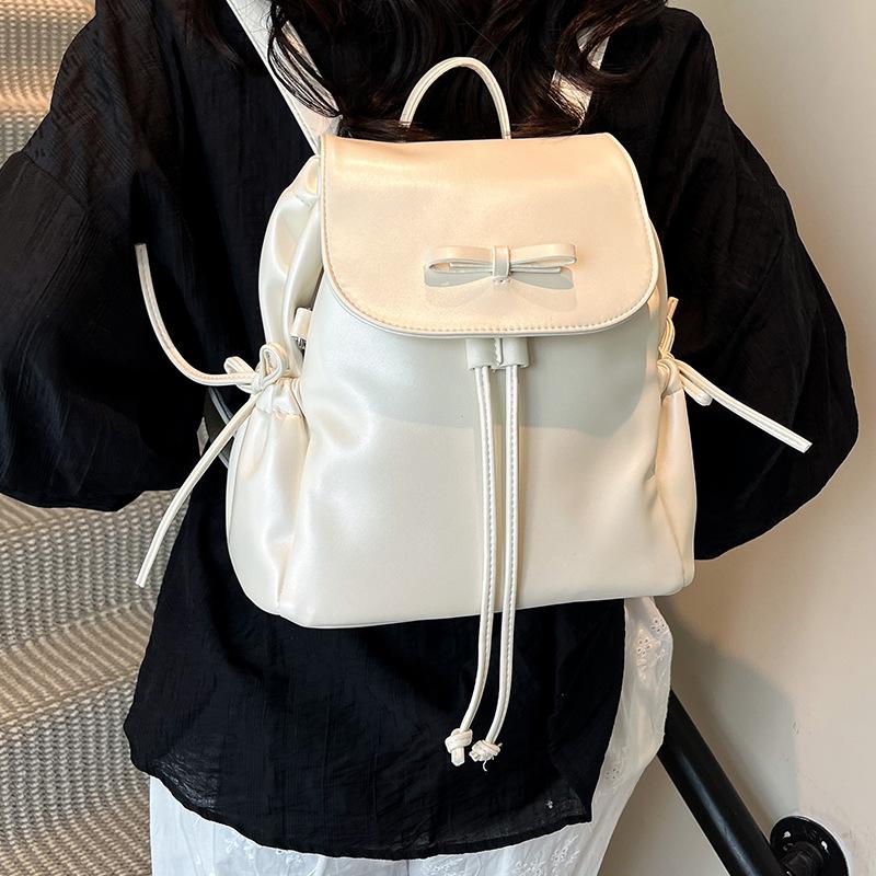 This Year's Popular Fashion Korean Version of Sweet Bow Casual Backpack 2025 Summer New Fashion Versatile Backpack