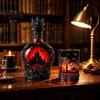 Gothic Whiskey Bottle 1200ML Halloween Bat Castle Bottle 320ML Vintage Glass Wine Liquor Decanter Cup Decorative Flask for Home Kitchen Bar Parties