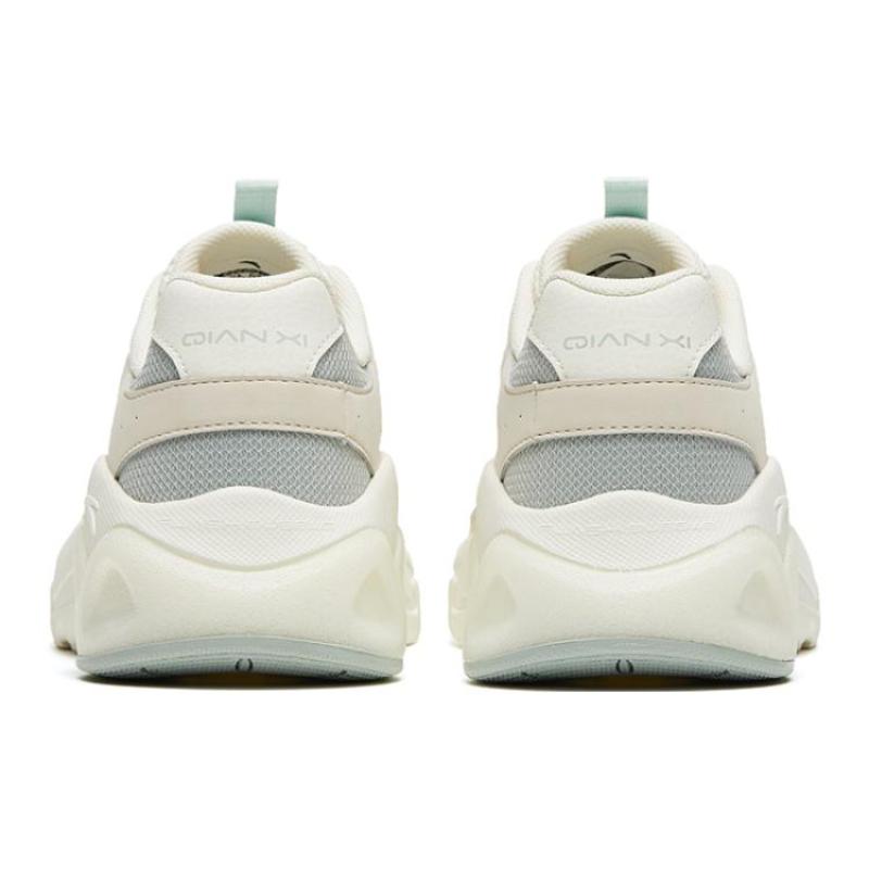 Anta Life Collection Cushioned Slip-Resistant Low-Top Sports Casual Shoes Women's White Green Gray Sneakers 122328892-4