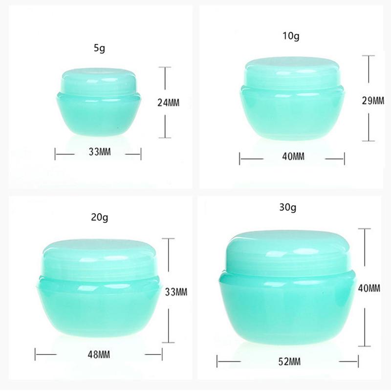 5Pcs Plastic Face Cream Sample Travel Containers 5G 10G 20G 30G Empty Jars Sample Cosmetic Jar Makeup Pots With Inner Lid