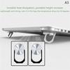 For Tablet Keyboard 2Pcs Invisible Mini Portable Cooling Stand Feet Zinc Alloy Foldable Laptop Non-Slip Base Bracket Support
