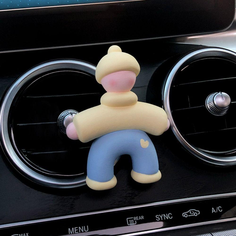Cute People Shape Car Perfume Clip Automotive Aromatherapy Diffuser  Air Fragrance Flavor