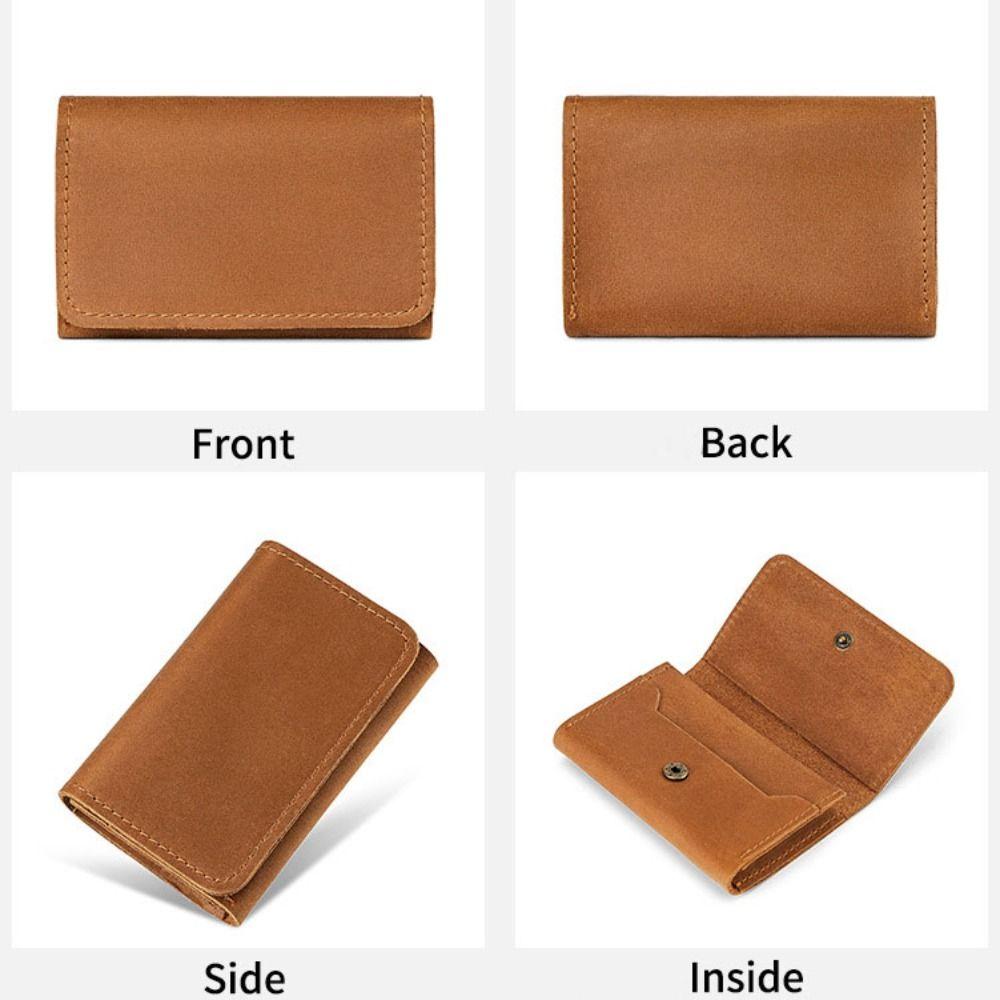 Small Card Holders Clutch Leather Card Holder Fashion Design Men Short Wallet  Travel