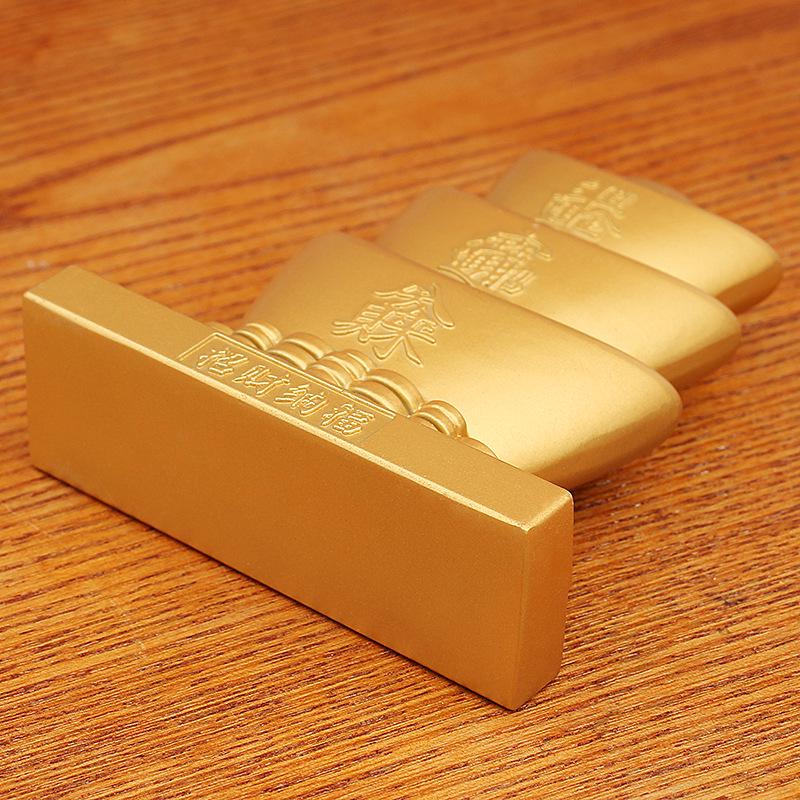 Eight Directions Wealth-Attracting Piggy Bank: Sand Gold Housewarming Gift