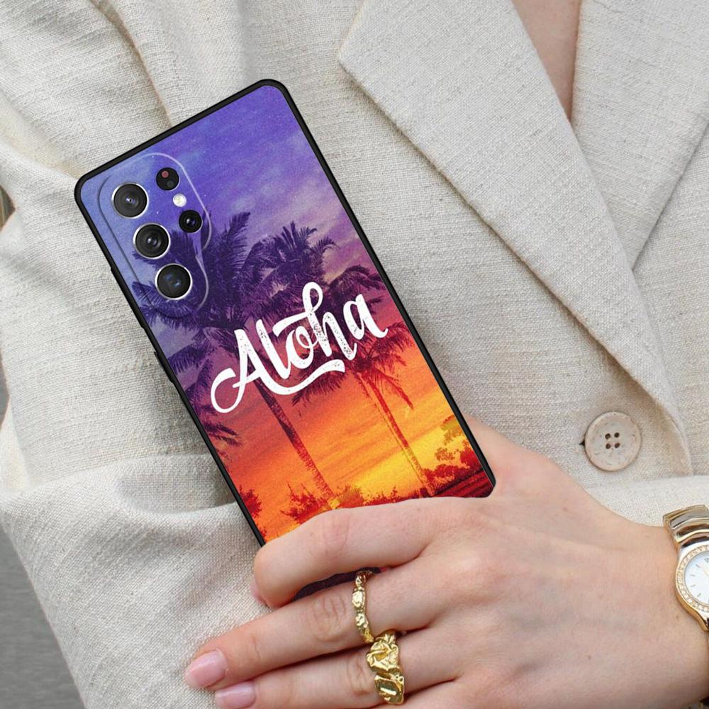 Hello Hawaii Aloha Cell Phone Case for Samsung Galaxy S26 Ultra S25 S24 S23 S22 S21 S20 Note10 Cover
